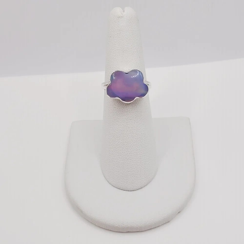 Aurora Opal Cloud 925 Sterling Silver Ring